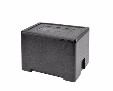 POLIBOX Contentor isotérmico PPE preto GN 1/2 h250