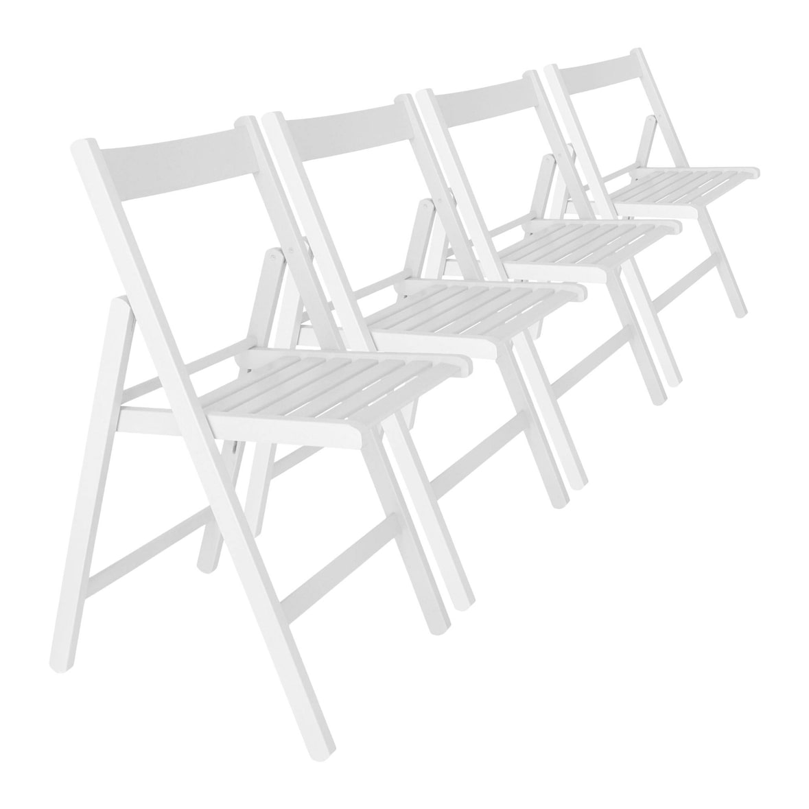 WellHome - Conjunto de 4 cadeiras 43x47x79cm BAS branco