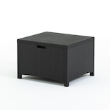 thumbnail of Ensemble de jardin en résine effet rotin, un canapé, 2 fauteuils, une table coffre – confortable, résistant, pour porche, terrasse ou jardin – LUGANO