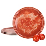 thumbnail of 4x Perfetto Pizzateller Rot Ø 31,5 cm 4 Personen Porzellan Pizza Servier-Platte