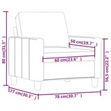 thumbnail of vidaXL Sessel Grau 60 cm Kunstleder