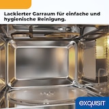 thumbnail of Exquisit Einbau-Mikrowellenherd, 20 Liter, Mikrowelle + Grill, 8 automatische Kochprogramme,EMW20.1 G schwarz