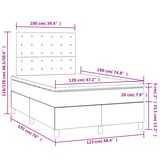 thumbnail of vidaXL Boxspringbett mit Matratze & LED Schwarz 120x190 cm Kunstleder