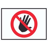 thumbnail of Bitte nicht anfassen Symbol Schild A3 Rückseite selbstklebend