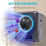 thumbnail of Wäschetrockner 3 kg bis 4 kg 850 W mit 6 Programmen Überhitzungsschutz Wandmontage in Grau 35x25x70cm für effiziente Trocknung, platzsparende Nutzung