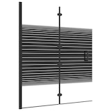 thumbnail of vidaXL Douchewand inklapbaar 120x140 cm ESG zwart