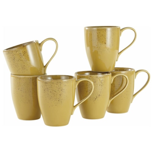 CreaTable Nature Collection Curry Kaffeebecher 6-tlg Steinzeug