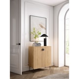 thumbnail of HERDASA, Mueble multifunción TOKYO, melamina, 3 baldas, 90x80x35cm, roble dorado