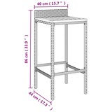 thumbnail of Décoshop26 - Lot de 2 tabourets de bar chaises hautes en résine tressée noir et bois d'acacia DEC029802