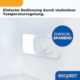 thumbnail of Exquisit Kühl-Gefrierkombination, Kühlschrank mit Gefrierfach, 4-Sterne-Gefrieren, 206 Liter, KGC5270-45-040D weiss