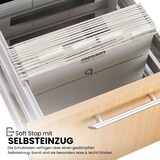 thumbnail of bümö Schreibtisch Schrank Büro mit Hängeregister für Hängeordner, Schubladenschrank Holz in Nussbaum, Container mit Schubladen & Hängeregistratur -