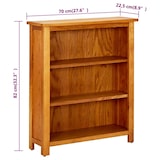 thumbnail of vidaXL Bücherregal 3 Fächer 70x22,5x82 cm Massivholz Eiche