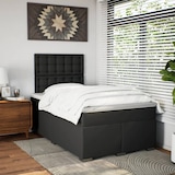 thumbnail of vidaXL Boxspringbett mit Matratze Schwarz 120x200 cm Kunstleder
