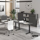 thumbnail of bümö Space Aktenregal Holz, Mehrzweckregal 80 cm breit in Graphit - Regal für 3 OH, Büro Regal klein als Möbel für Arbeitszimmer, Büroregal,