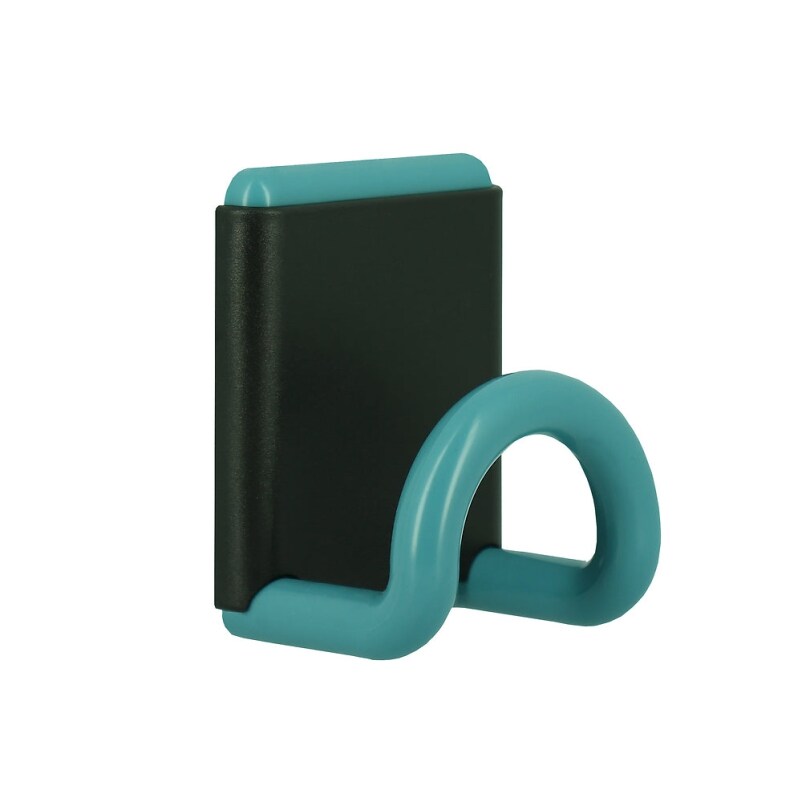 Patère Fil magnétique, 1 tête, en ABS, coloris bleu acier