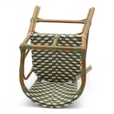 thumbnail of Chaise haute bébé TROCA - Tressage Vert et Blanc