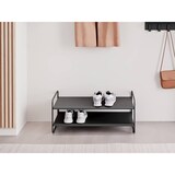 thumbnail of Schuhregal schmal Metall 2 Ebenen modern Design 80x33x33cm ZONE DENMARK schwarz