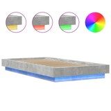 thumbnail of vidaXL Bettgestell mit LED Betongrau 90x200 cm Holzwerkstoff