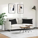 thumbnail of vidaXL Sofakissen 2 pcs Schwarz 80 x 40 cm Stoff