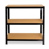 thumbnail of shelfplaza BLACK 90x30x40 cm Schwerlastregal in schwarz mit 3 Böden und 175 kg Traglast pro Boden