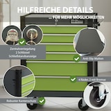 thumbnail of Werkstattwagen "Trutzi" abschließbar  6 Schubladen 78 x 64 cm Kantenschutzleisten Rollcontainer grün