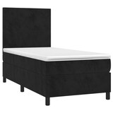 thumbnail of vidaXL Boxspringbett mit Matratze & LED Schwarz 100x200 cm Samt