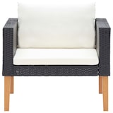 thumbnail of vidaXL 4-tlg. Garten-Lounge-Set mit Auflagen Poly Rattan Schwarz
