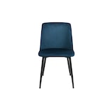 thumbnail of METRO PROFESSIONAL Silla de restaurante tapizada Belora, juego de 2, acero/poliéster, azul oscuro/negro