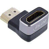 thumbnail of InLine® HDMI Adapter, HDMI A Stecker / Buchse, 90° unten, 8K UHD