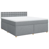 thumbnail of vidaXL Boxspringbett mit Matratze Hellgrau 180x200 cm Stoff