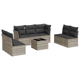 thumbnail of vidaXL 8-tlg. Garten-Sofagarnitur mit Kissen Hellgrau Poly Rattan