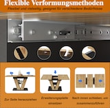 thumbnail of Ausziehbarer Esstisch 140x80x75 cm mit Holzmaserung Naturholz, MDF Metall Gestell, V Streben, verdeckte Auszüge, stabil für Küche