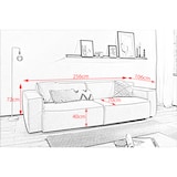 thumbnail of Sofá KAWOLA SAMU de 3 plazas tela gris