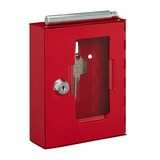 thumbnail of Relaxdays Notschlüsselkasten 2er Set, mit Glasscheibe, Hammer & Schlüssel, abschließbar, Metall, Notschlüsselbox, rot