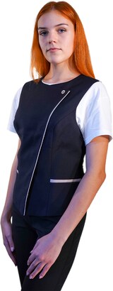 thumbnail of Gilet da donna Raputa con girocollo. Tessuto: 60% poliestere, 35% cotone, 5% elastan, foderato, taglia S
