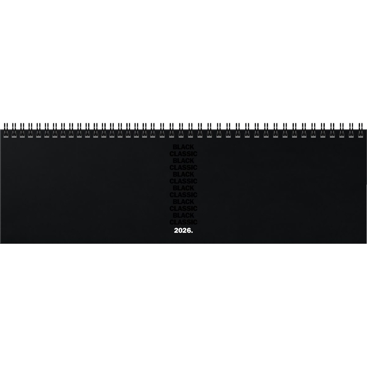 Querkalender 774 Black Classic 32,6x10,2cm 1 Woche/2 Seiten Balacron schwarz 2026.