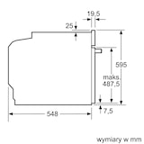 thumbnail of Siemens iQ500, horno empotrable con soporte para vapor, 60 x 60 cm, acero inoxidable HR538ABS1
