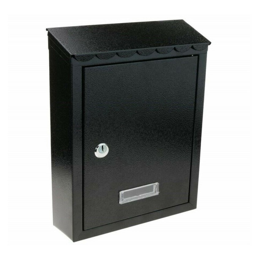 Buzon exterior SBL negro de metal para paqueteria correo de pared