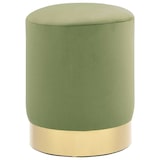thumbnail of Tabouret Vert Moutarde Et Doré Velours
