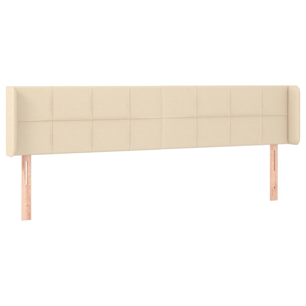 vidaXL Kopfteil mit Ohren Creme 203x16x78/88 cm Stoff