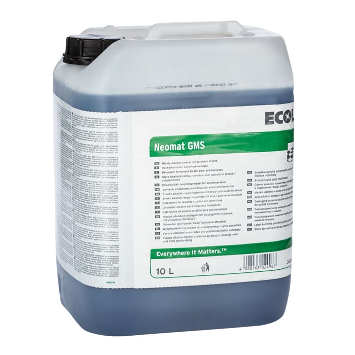 Détergent alcalin autolaveuse - NEOMAX GMS - Bidon de 10L - ECOLAB