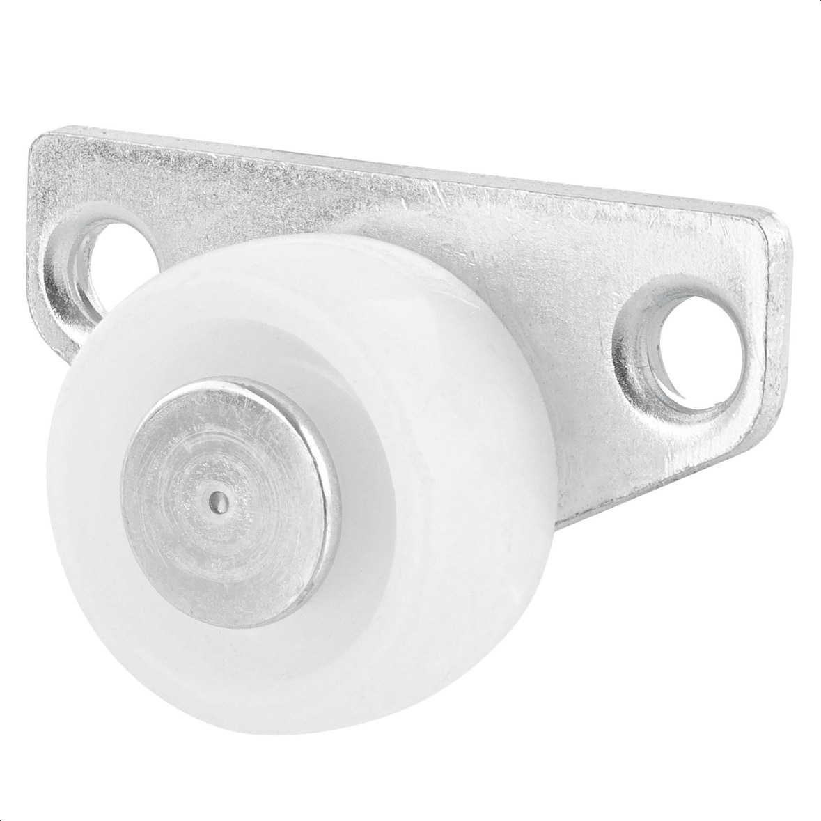 WAGNER Design Möbelrolle/Bettkastenrolle - Durchmesser Ø 30 mm, Stahl verzinkt, weiß, Tragkraft 40 kg - 01005901