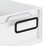 thumbnail of PROREGAL SuperSparSet 8x Eurobox NextGen Color, HxBxT 12x40x60cm, 23 Liter, Griffe schwarz zu, Grau, Eurobehälter, Transportbehälter