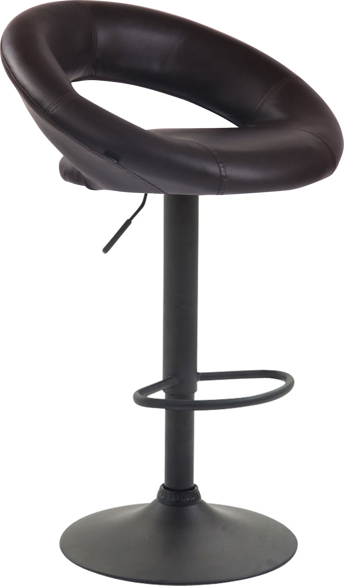 Barhocker Olinda Kunstleder braun/schwarz