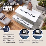 thumbnail of Casaria Bierzeltgarnitur 180 cm Klappbar Kunststoff Campingtisch 2x Campingbank Festzeltgarnitur Weiß 3 tlg