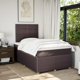 thumbnail of vidaXL Boxspringbett mit Matratze Dunkelbraun 120x200 cm Stoff