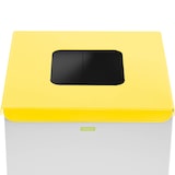 thumbnail of ulsonix Cubo de basura - 60 L - blanco - etiqueta para residuos reciclables