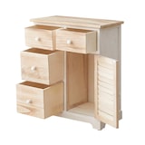 thumbnail of Rebecca Mobili Kommode, 4 Schubladen und 1 Tür aus Holz, braun und weiß