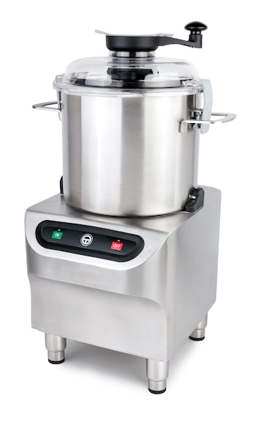 METRO PROFESSIONAL Tritatutto elettrico per verdure GFC1008, acciaio inox, 33.8 x 37.2 x 61.8 cm, 8 L, 800 W, funzione a impulsi, apertura di ricarica