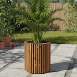 thumbnail of Pflanzgefäß Akazienholz D31 x 35 cm Dunkelbraun
